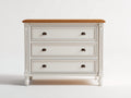 Kommode mit Schubladen Sideboard 130x45x90 cm Weiß Natur Klassisches Design
