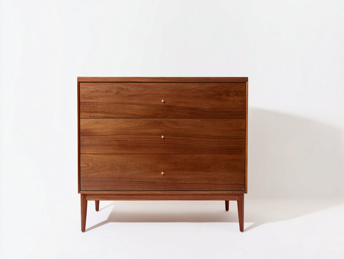 Kommode mit Schubladen Holz 120x40x90 cm - Braun - modernes Design mit 3 Schubladen