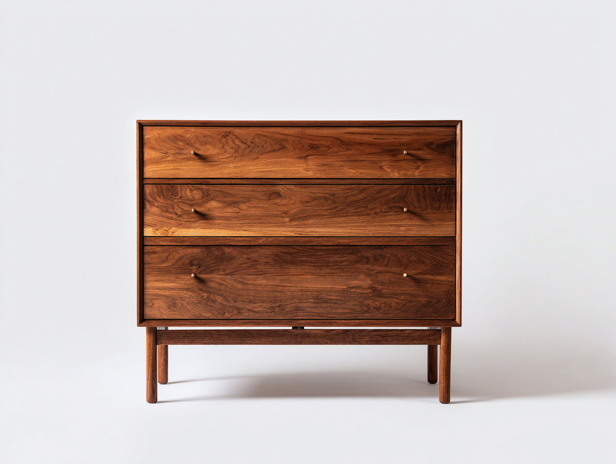 Kommode mit Schubladen 140x40x85 cm Holzkommode mit 3 Schubladen Dunkelbraune Kommode Modernes Aufbewahrungsmöbel