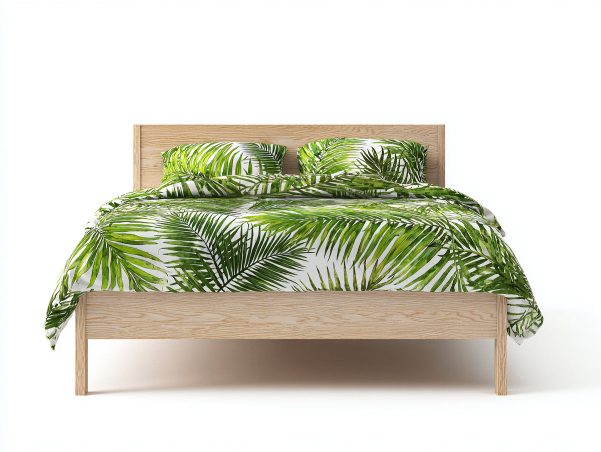 Doppelbett Holzbett 200x180x120 cm - Naturholz - modernes Design für Schlafzimmer