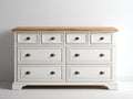 Kommode mit Schubladen Sideboard 160x40x90 cm Weiß Natur Klassisches Design