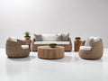 Gartensofa Lounge Set 240 x 85 x 75 cm Polyrattan in Naturfarbe mit modernem Design und Komfortfunktion