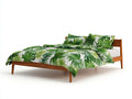 Doppelbett Holzbett Massivholz 200 x 180 x 100 cm - Naturholzfarbe - Modernes Design mit stabilem Rahmen